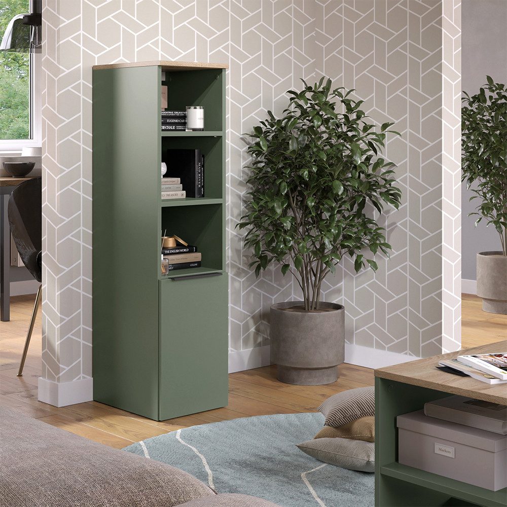 Vicco Aktenschrank Wido, Grün/Sonoma, 30.2 x 120 cm mit einer Tür (1-St)