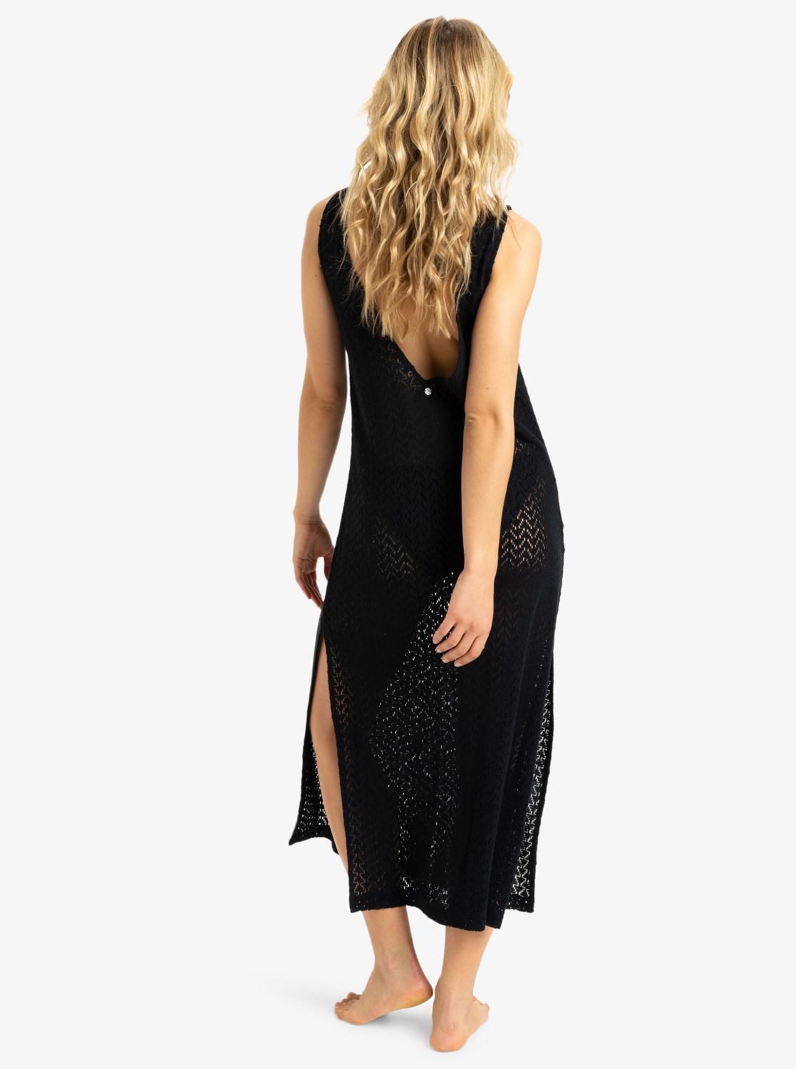 Roxy Sommerkleid Roxy Gehäkeltes Strandkleid Anthracite günstig online kaufen