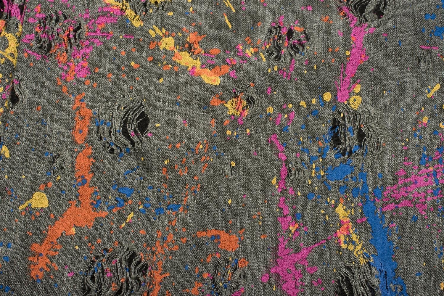 styleBREAKER Loop Loop mit Farbklecksen im Used Look, (1-St)