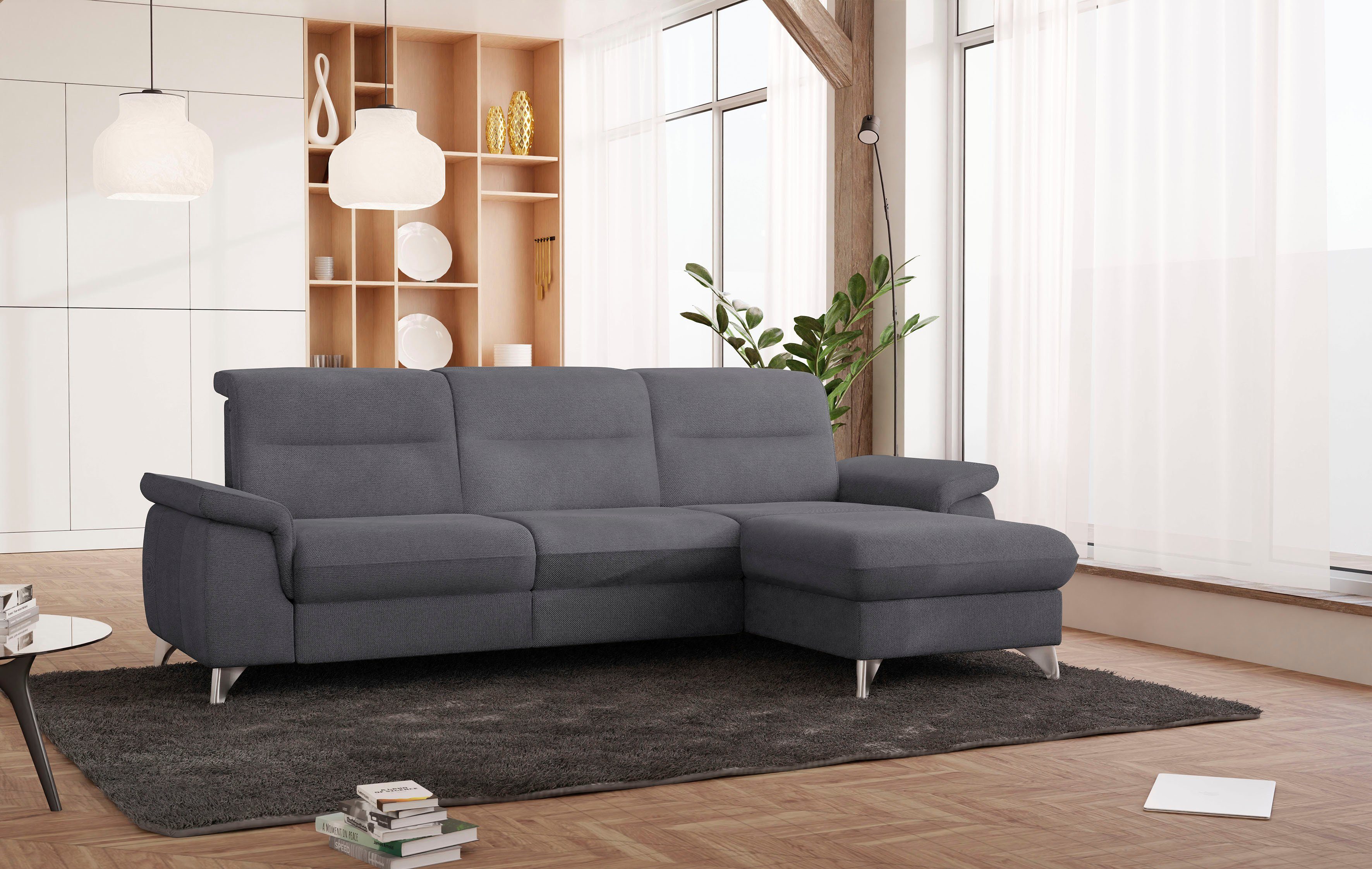 sit&more Ecksofa Astoria L-Form, wahlweise mit motorischer Relaxfunktion