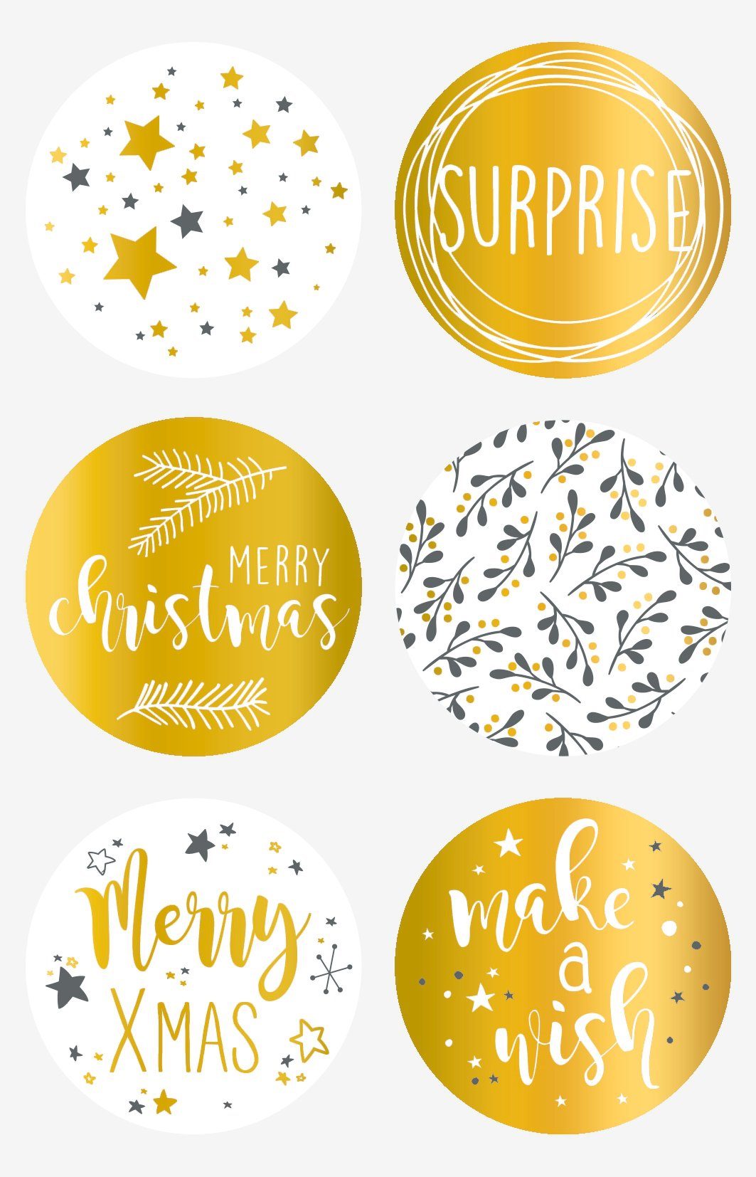 Heyda Sticker Merry Xmas, (24-tlg), 24 Stück