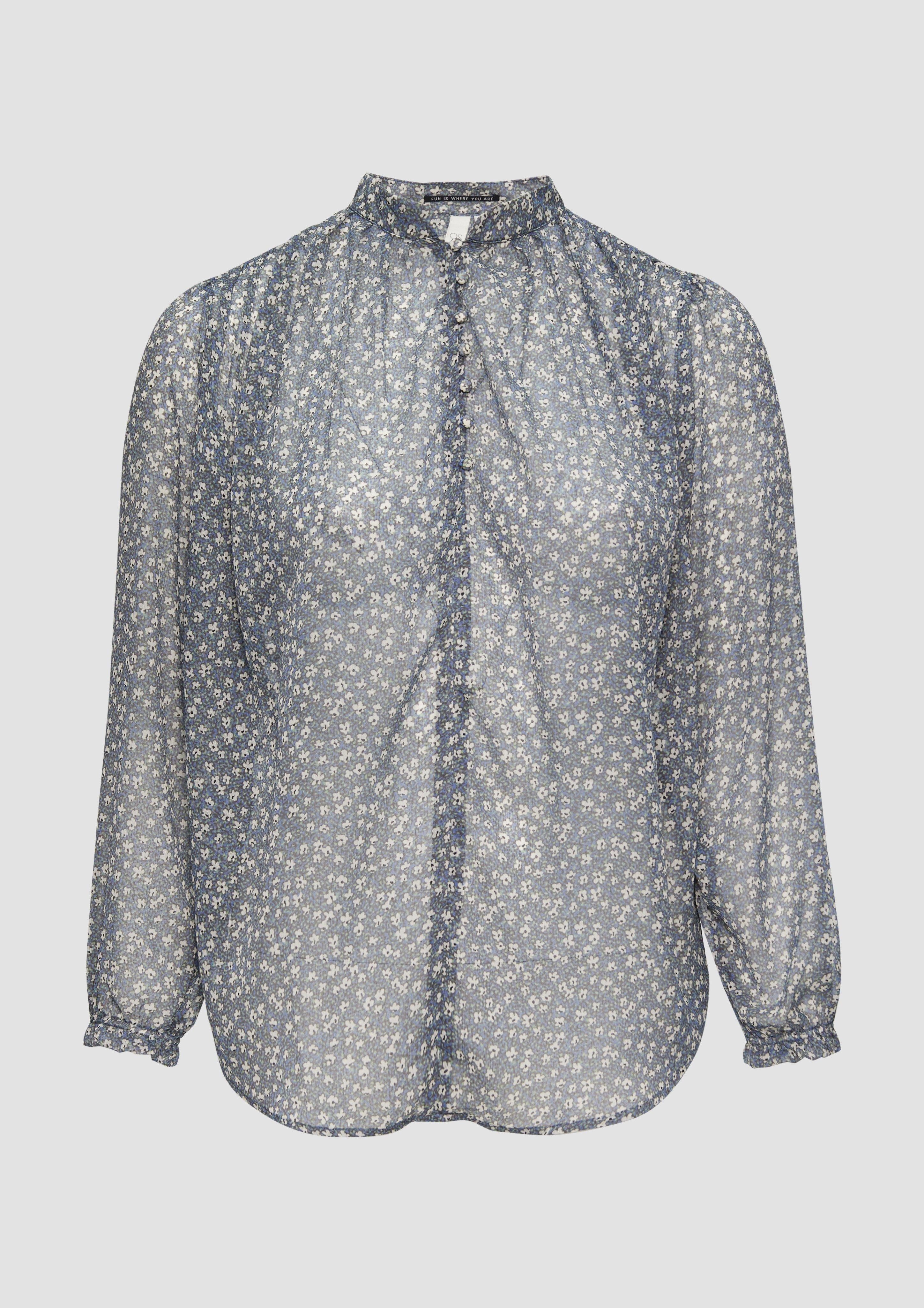 QS Langarmbluse Leicht transparente Chiffonbluse mit günstig online kaufen