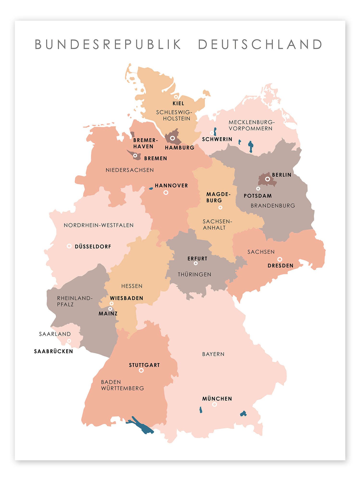 Posterlounge Poster Editors Choice, Bundesländer und günstig online kaufen