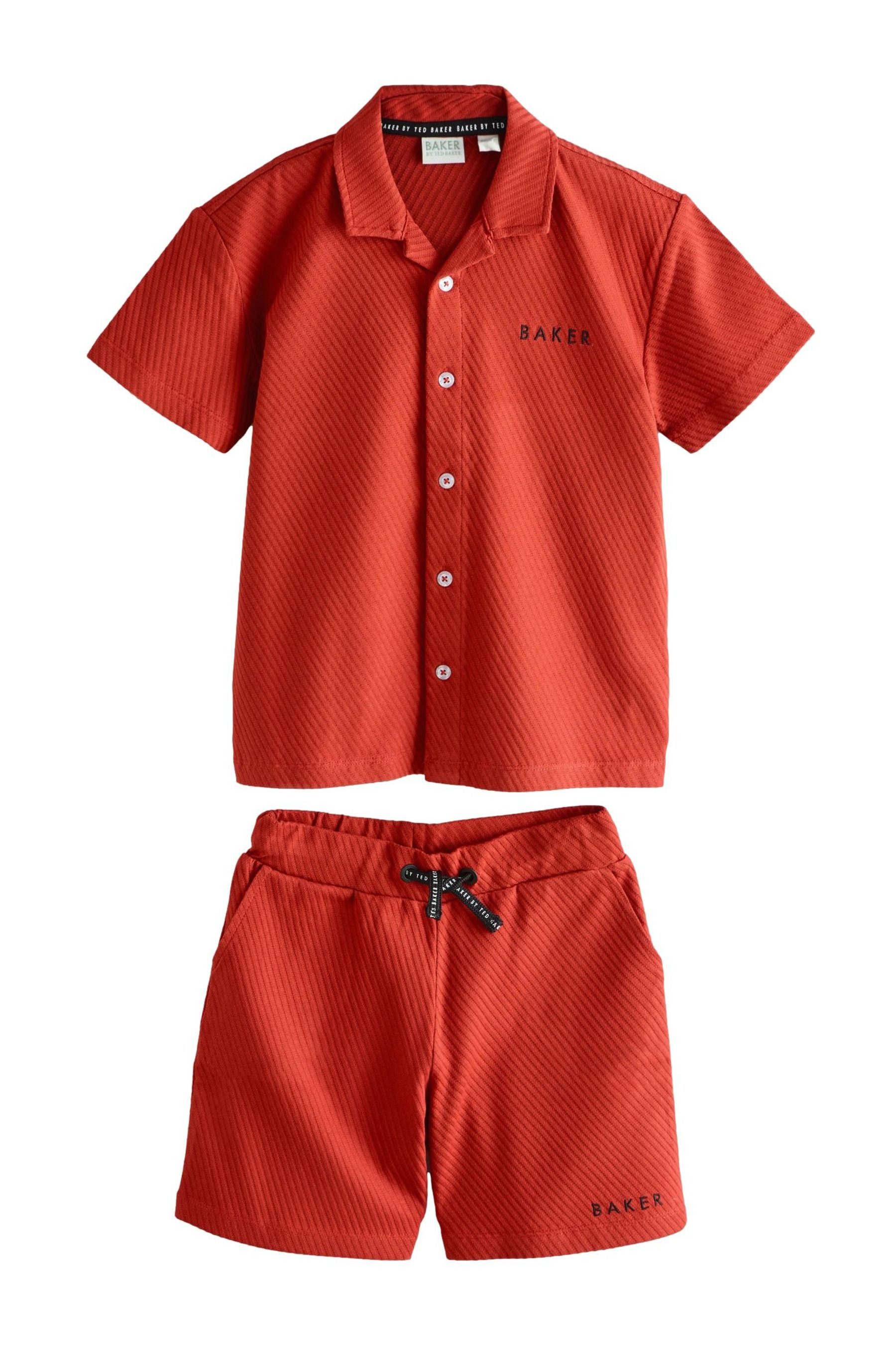 Baker by Ted Baker Shirt & Shorts Baker by Ted Baker strukturiertes Hemd und Shorts (2-tlg)