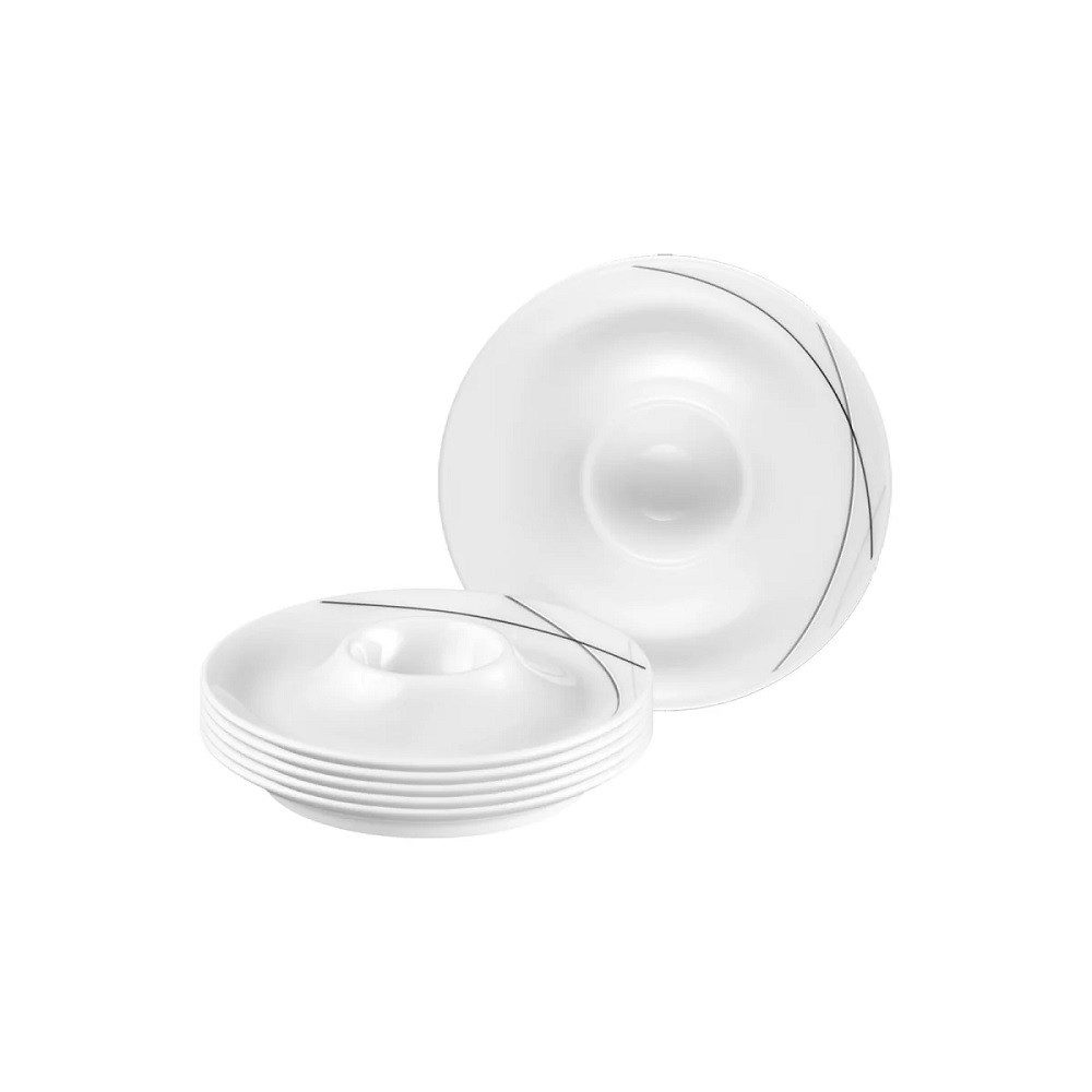 Seltmann Weiden Eierbecher Seltmann Weiden Trio Highline Eierbecher mit Ablage 6er Set, (Set)