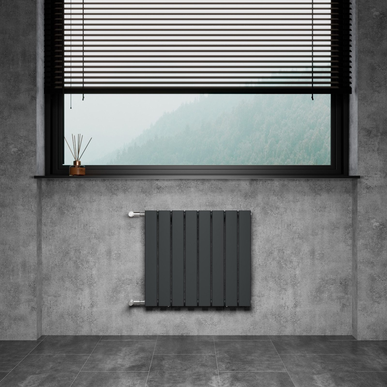 WITEN&NOCK Designheizkörper Flach Paneelheizkörper mit Seitenanschluss Nabe günstig online kaufen
