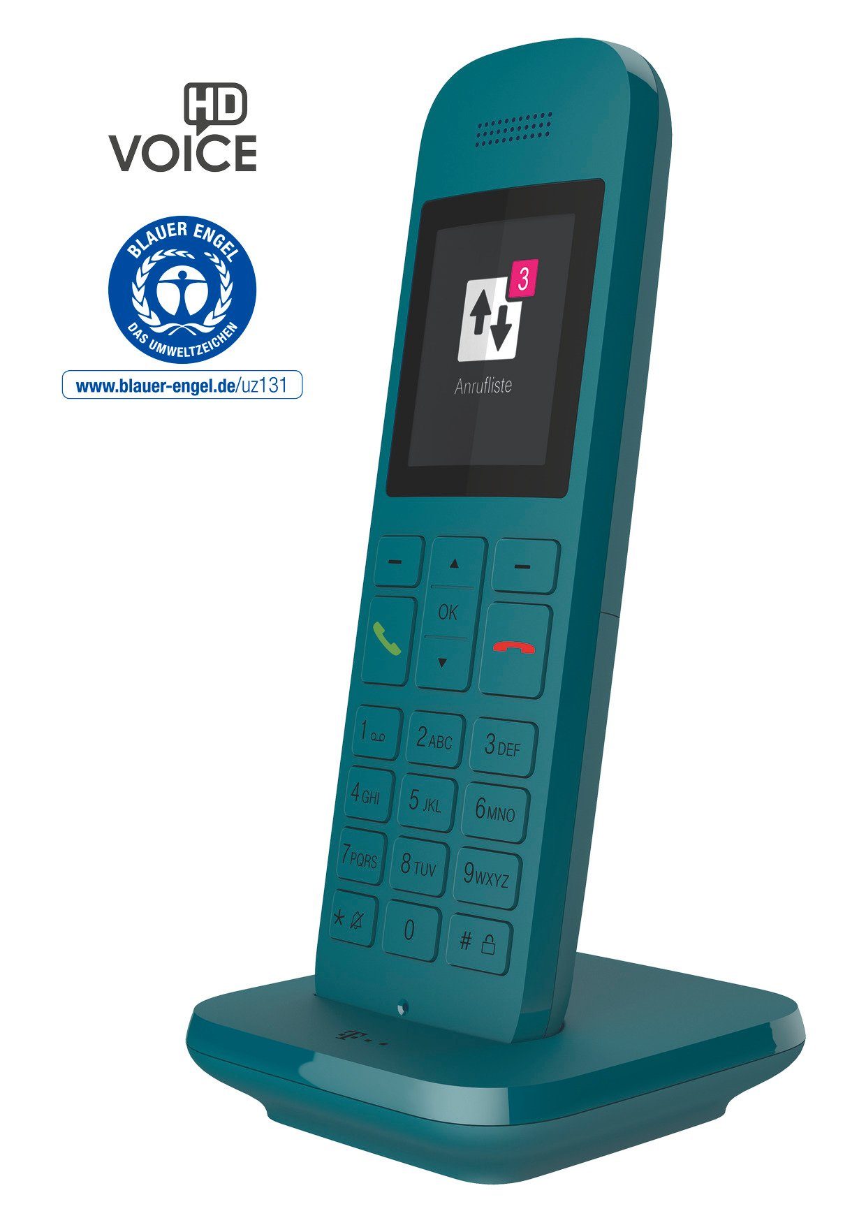 Telekom Speedphone 12 DECT-Telefon (Mobilteile: 1, LAN (Ethernet), mit HD Voice, Multifunktionstaste 5 cm Farbdisplay)