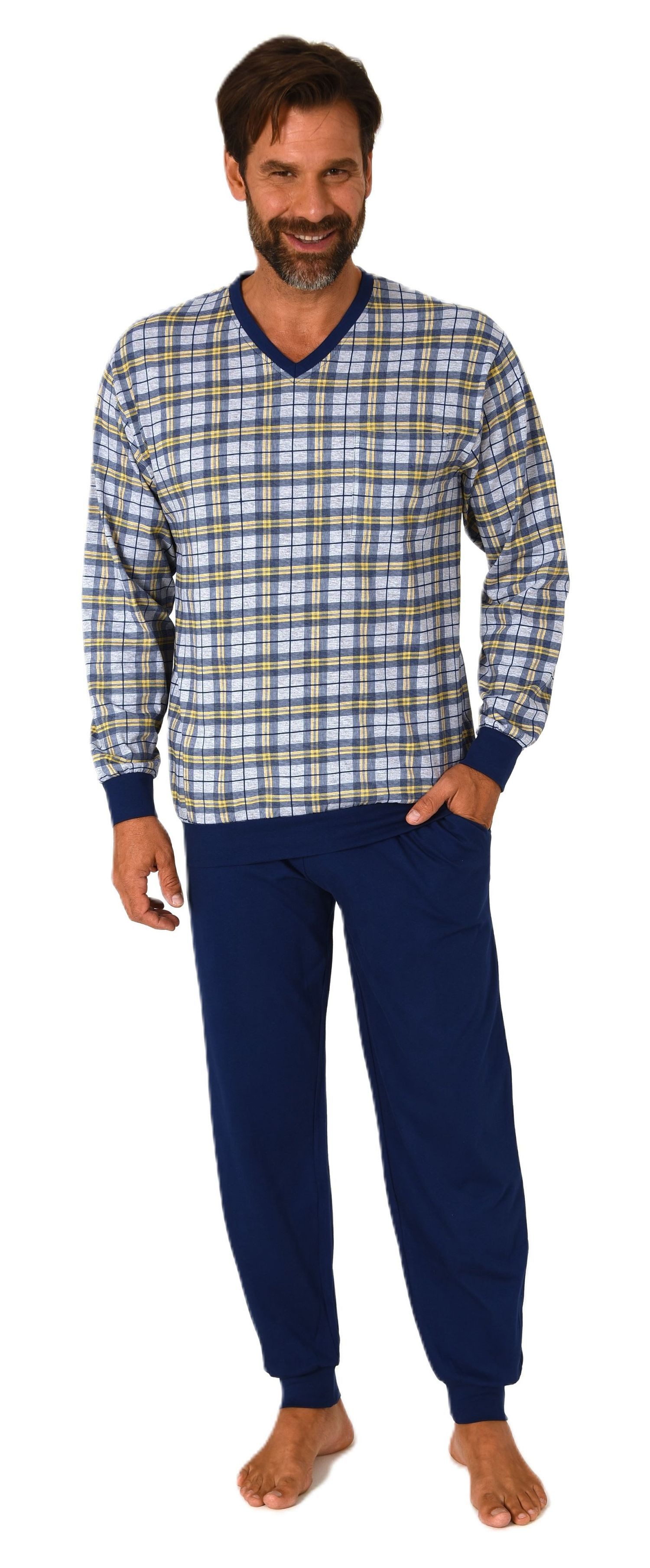 Normann Pyjama Normann Herren Langarm Schlafanzug günstig online kaufen