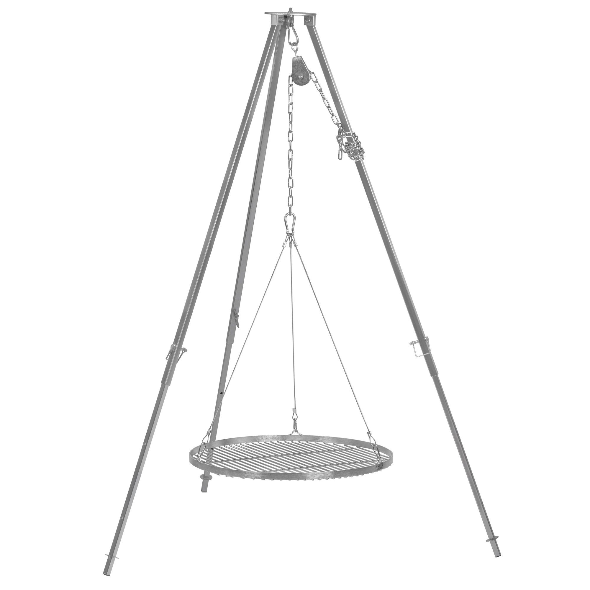 BBQ-Toro Schwenkgrill Dreibein Grill mit Ø 60 cm Grillrost, 112 - 178 cm