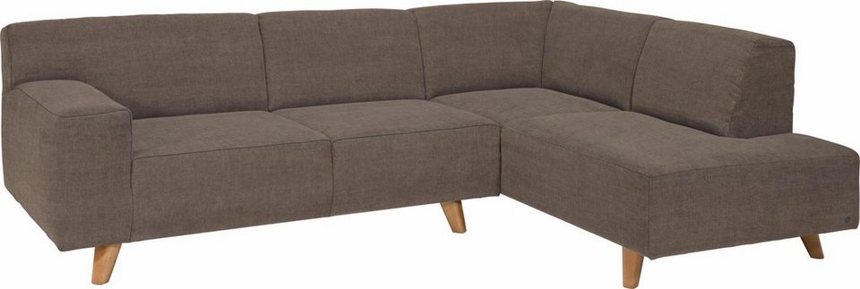 TOM TAILOR HOME Ecksofa NORDIC PURE, mit Ottomane, im Retrolook, Füße Buche  natur