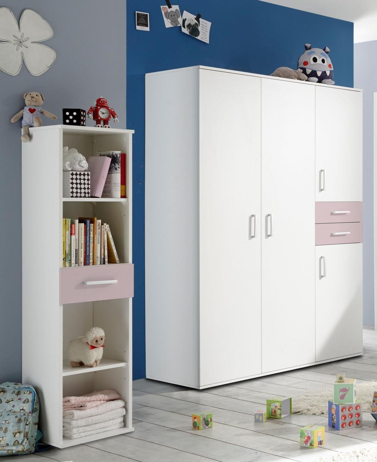 Storado Complete Baby Room Set "Sienna" White Matte / Lilac 7-Piece Baby Furniture