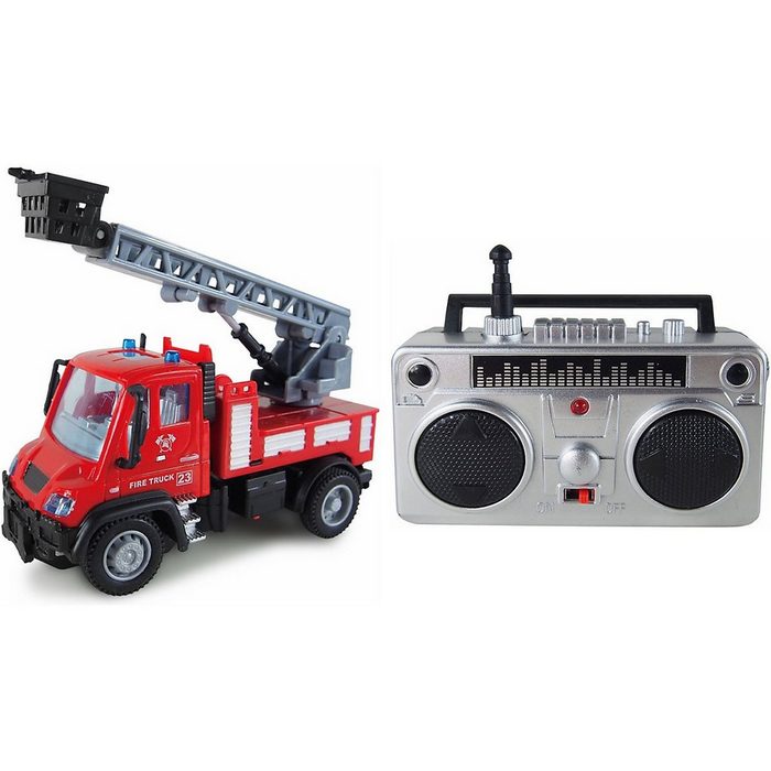 Amewi Spielzeug-Auto Mini Truck Feuerwehr 1:64 RTR 2 4GHz rot