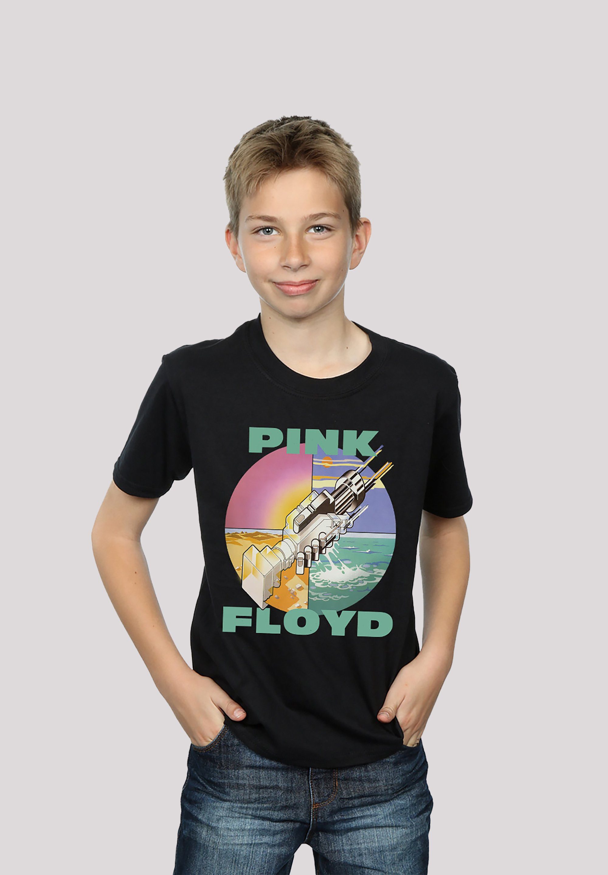 F4NT4STIC T-Shirt Pink Floyd Wish You Were Here Print schwarz