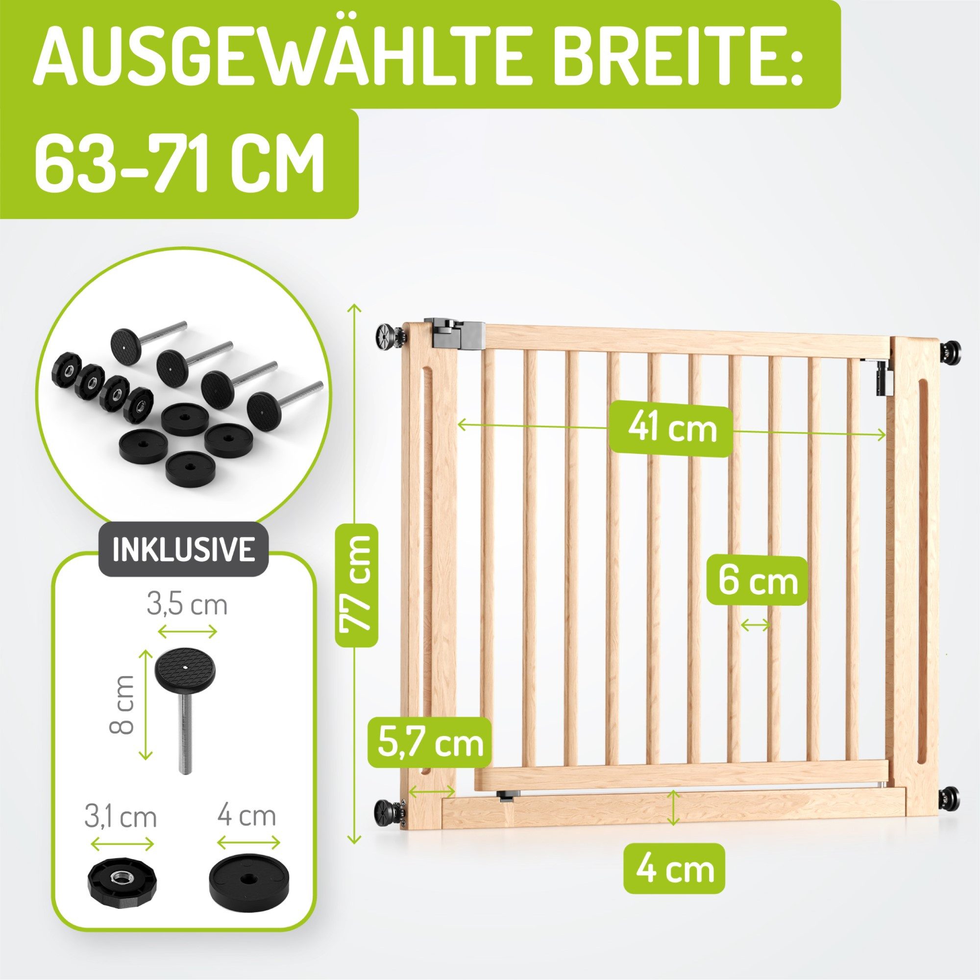 BOMI Türschutzgitter Kinderschutzgitter Miko 63-161 cm, günstig online kaufen