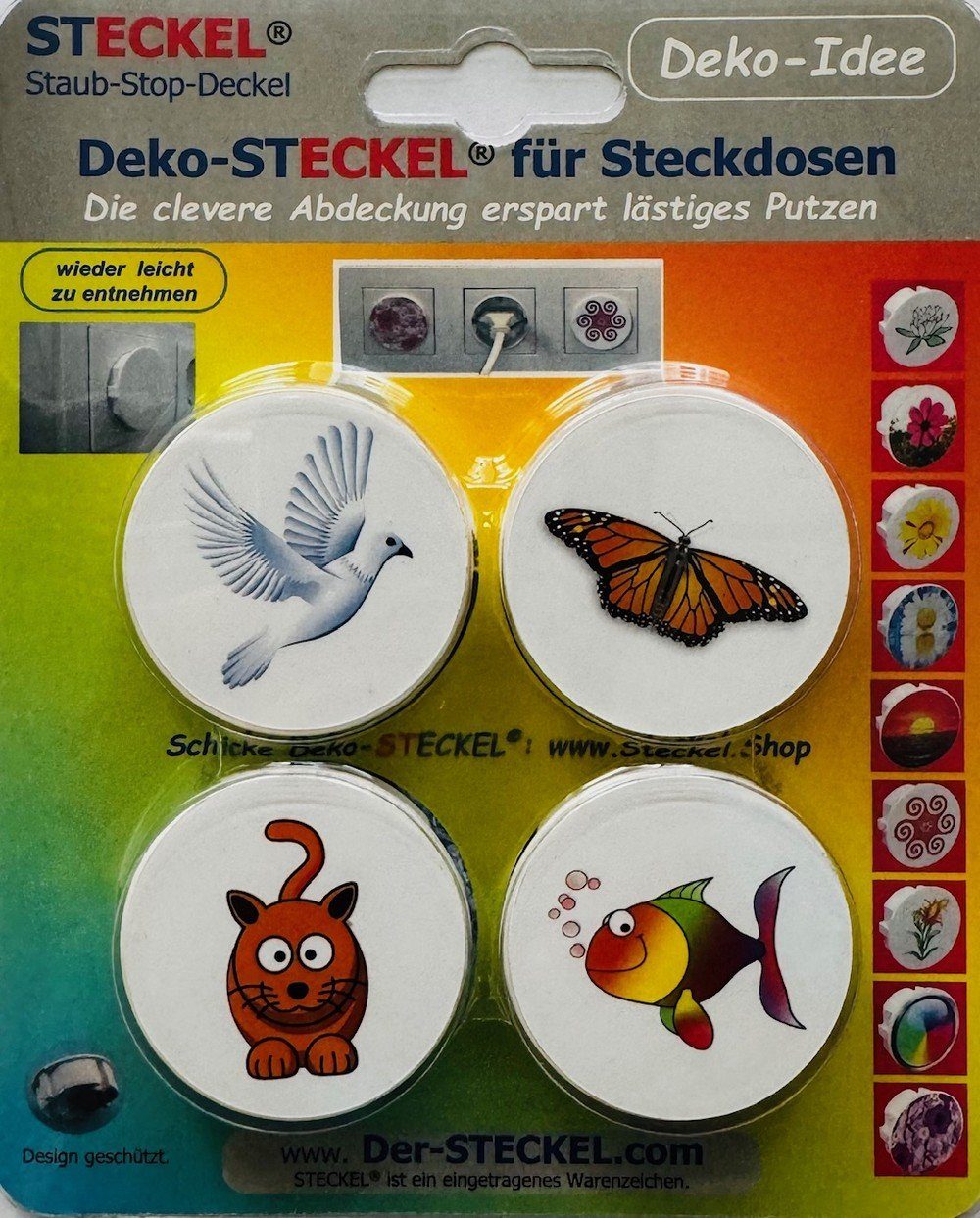Steckdosen Abdeckung Tiere 4 Wanddekoobjekt STECKEL DEKO-STECKEL® Stück - - DS-468
