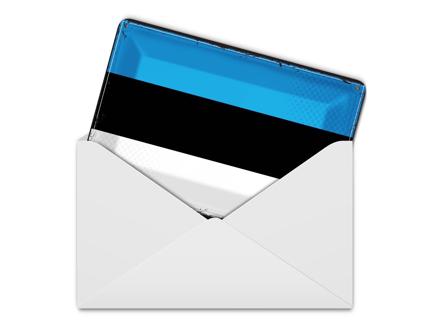 Femer GmbH Postkarte Flagge Estlands 14x10 cm Retro Flag of Estonia, unfrankiert