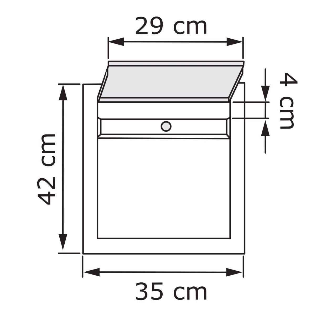 Bravios Briefkasten Standbriefkasten Base Weiß mit Edelstahlklappe