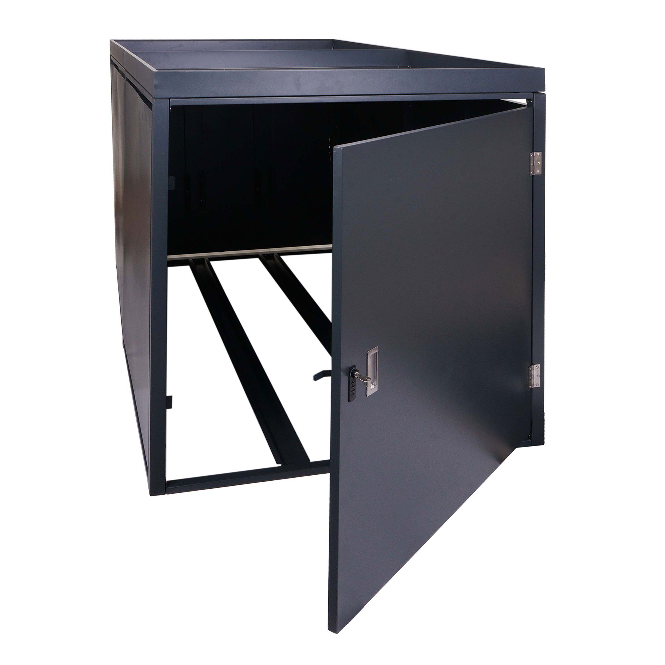 MCW Fahrradbox MCW-L56b (1 St), Mit Schienen, für Fahrräder bis zu einer Höhe von 113 cm