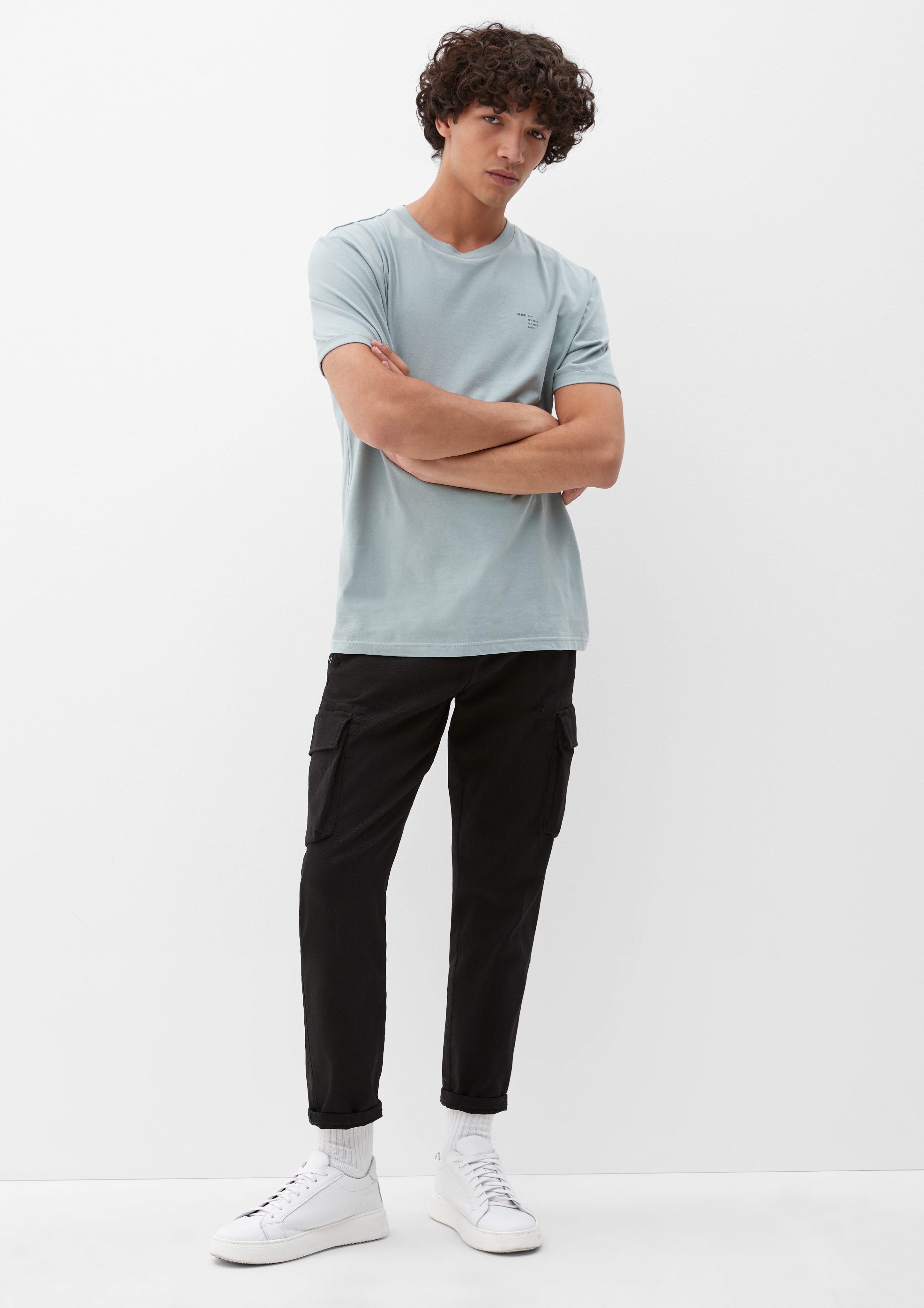 Cargo-Style Relaxed: Stoffhose im Jeans QS