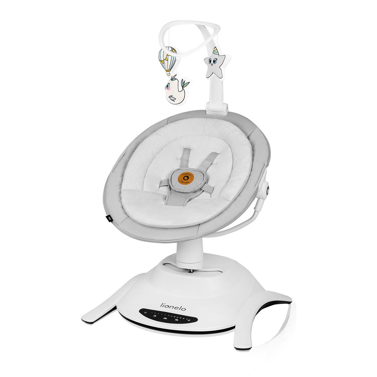 lionelo Babywippe Bella und Bella Set, 360' drehbarer Sitz, 12 beruhigende Melodien mit Lautstärkeregelung