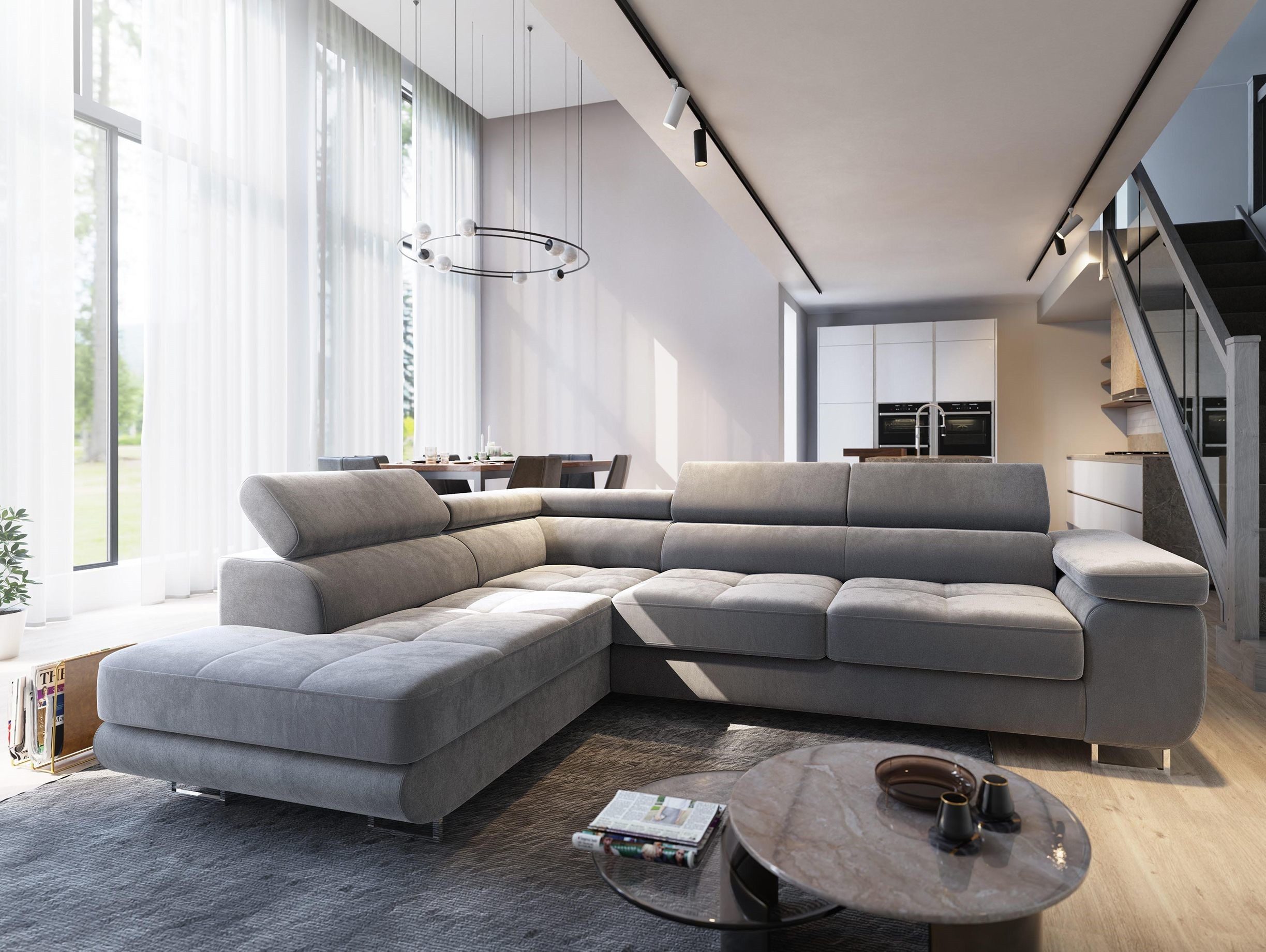 Masseno Ecksofa SELVA mit Schlaffunktion L-Form, Sofa mit Bettkasten günstig online kaufen