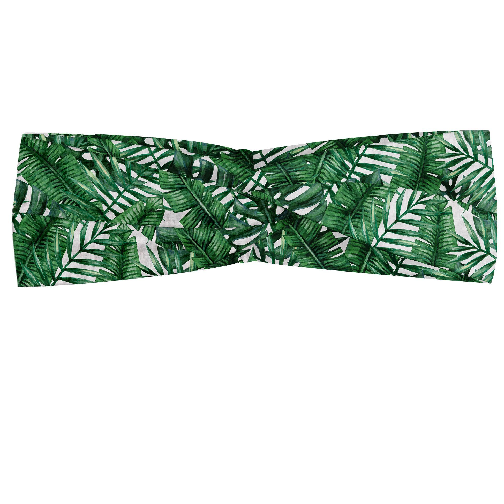 Elastisch Palmblatt Aquarell-Dschungel alltags accessories und Stirnband Abakuhaus Angenehme