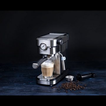 GASTRONOMA Filterkaffeemaschine 18110001, Kaffeemaschine, 15 bar Druck, Tassenwärmer, 1,1 L Wassertank.