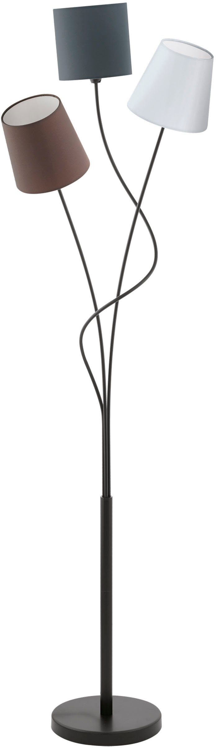 EGLO Stehlampe MARONDA Stehlampe, Stahl und Textil, E14, IP20, Wohnzimmerla günstig online kaufen