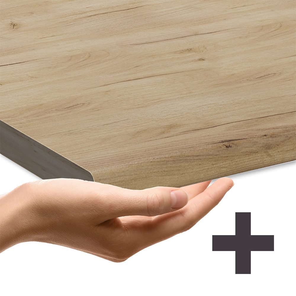 Vicco Frontblende R-Line, Beton/Anthrazit, 45 cm, AP Eiche