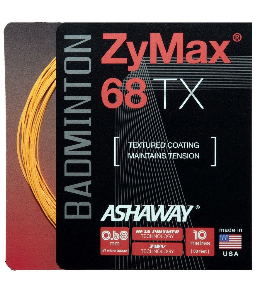 Badmintonsaite Zymax 68 TX orange 10m Set