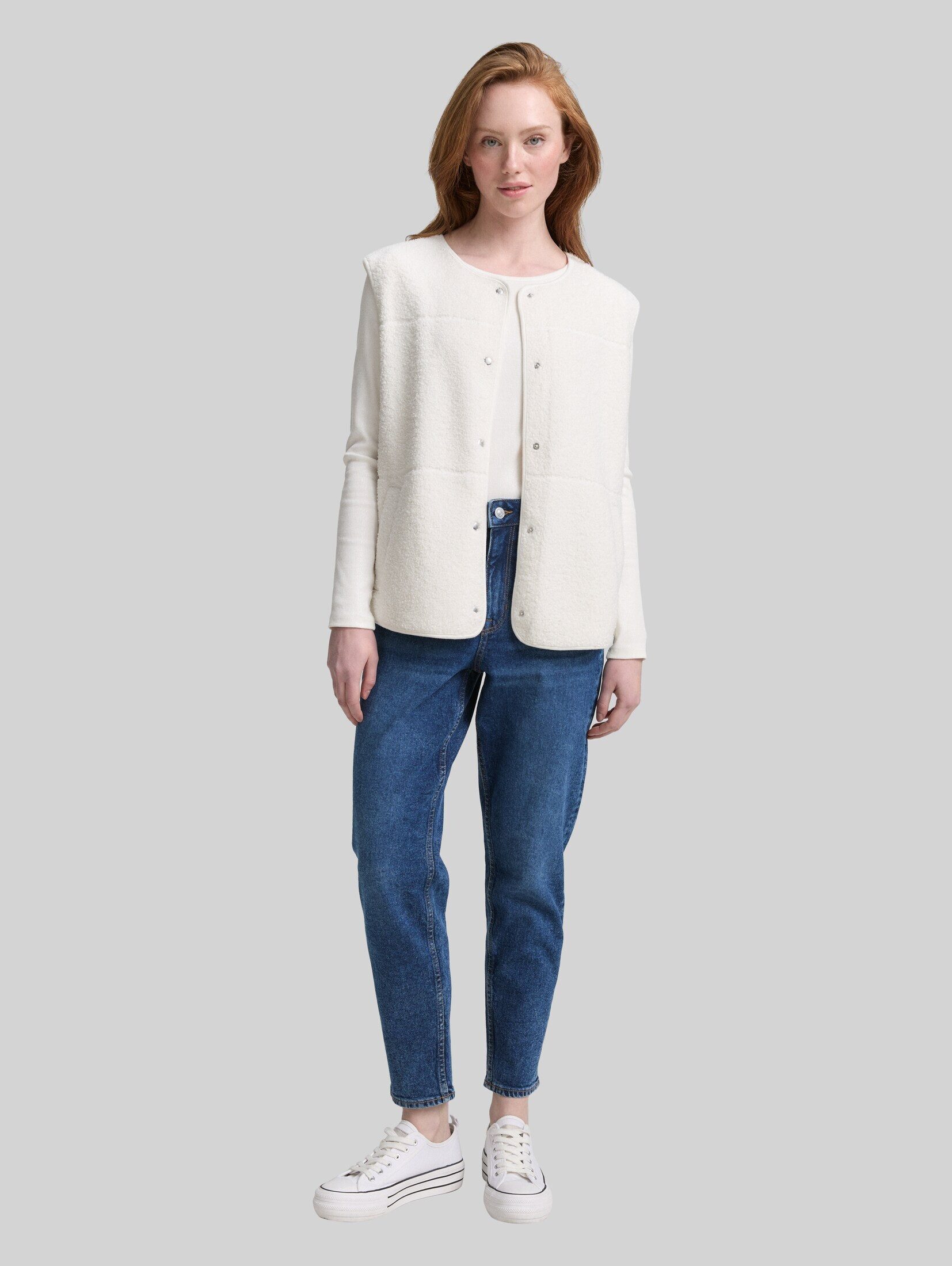 TOM TAILOR Denim Ankle-Jeans Jeanshosen TTLINLEY MOM High Waist Ankle Jeans