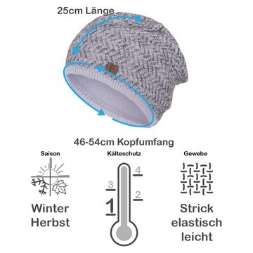 Faera Strickmütze (1-St) Damen Mütze meliert Winter Wintermütze Haube Beanie
