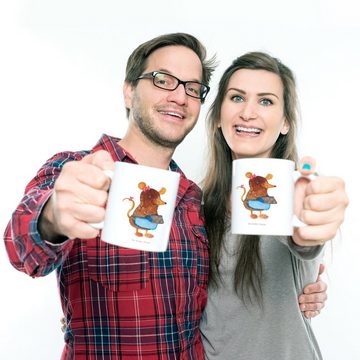 Mr. & Mrs. Panda Kinderbecher Maus Kekse - Weiß - Geschenk, Wintermotiv, Winter, Bruchsichere Tasse, Kunststoff, Bruchfest