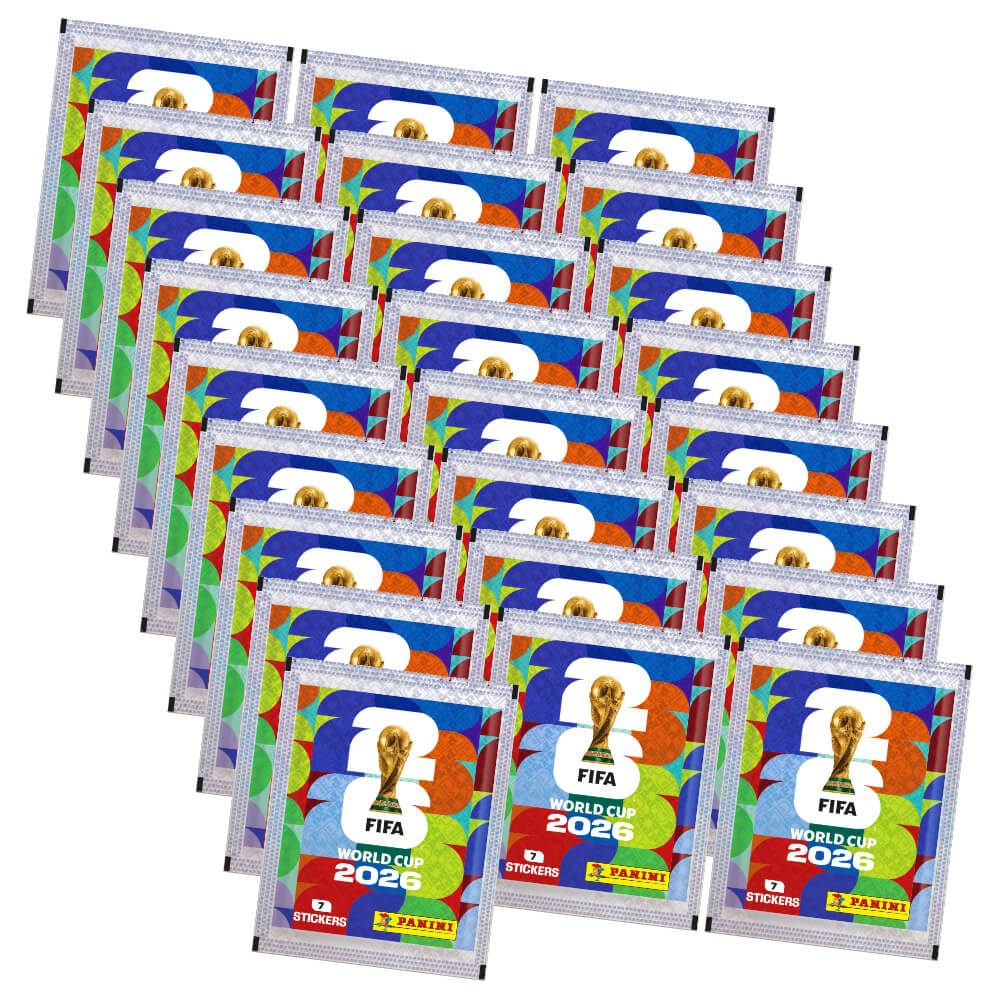 Panini Sammelkarte Fifa World Cup 2026 Sticker - WM Sammelsticker, - 25 Tüten