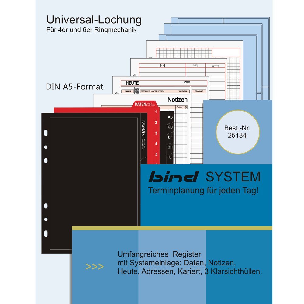 BIND Ringbuchkalender 1 Start Einlage MANAGER PLUS A5 f. Systemplaner