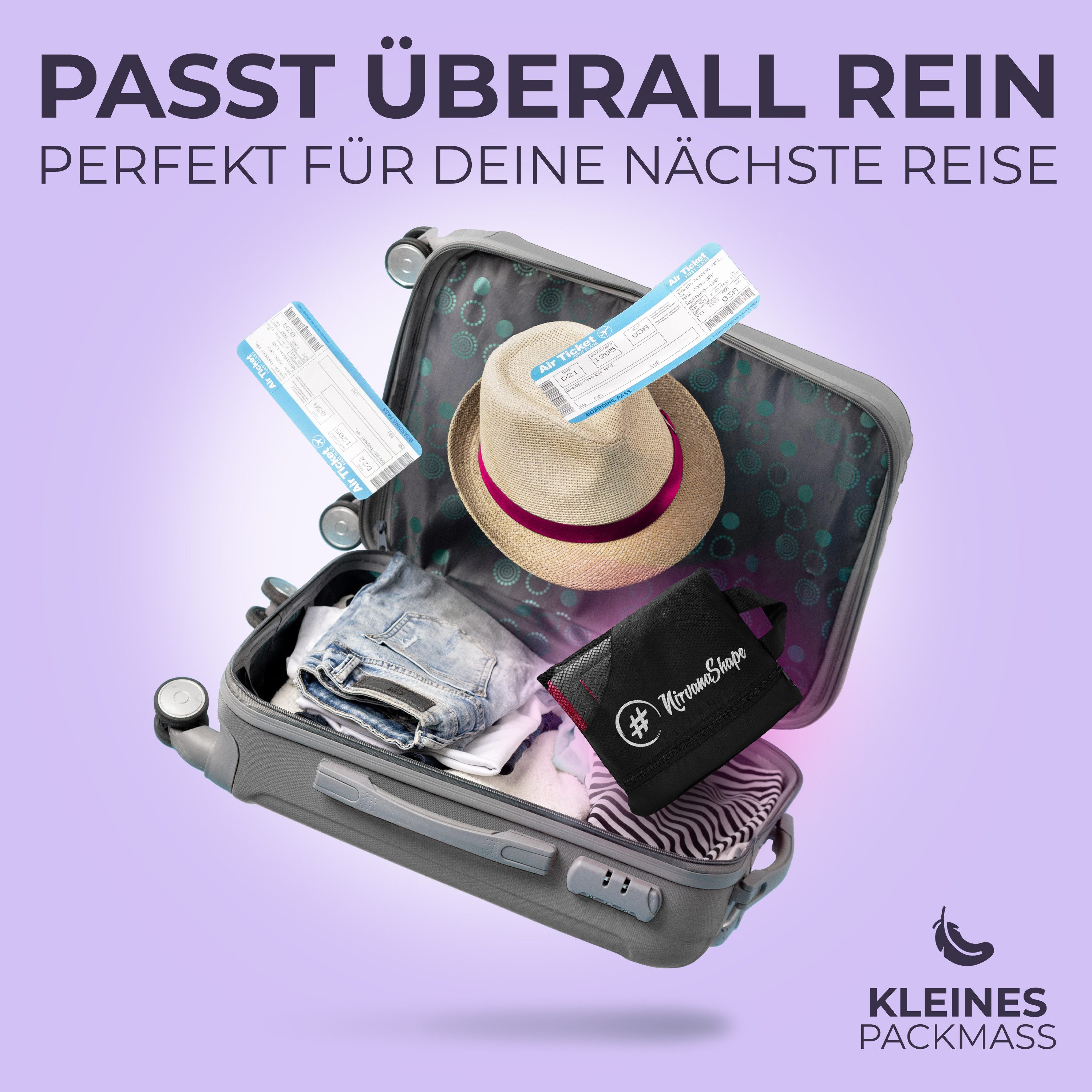 NirvanaShape Sporthandtuch Mikrofaser Handtuch, Microfaser Handtücher als Reisehandtuch, (Set), Microfaser Handtuch als Strandtuch oder Fitneesshandtuch