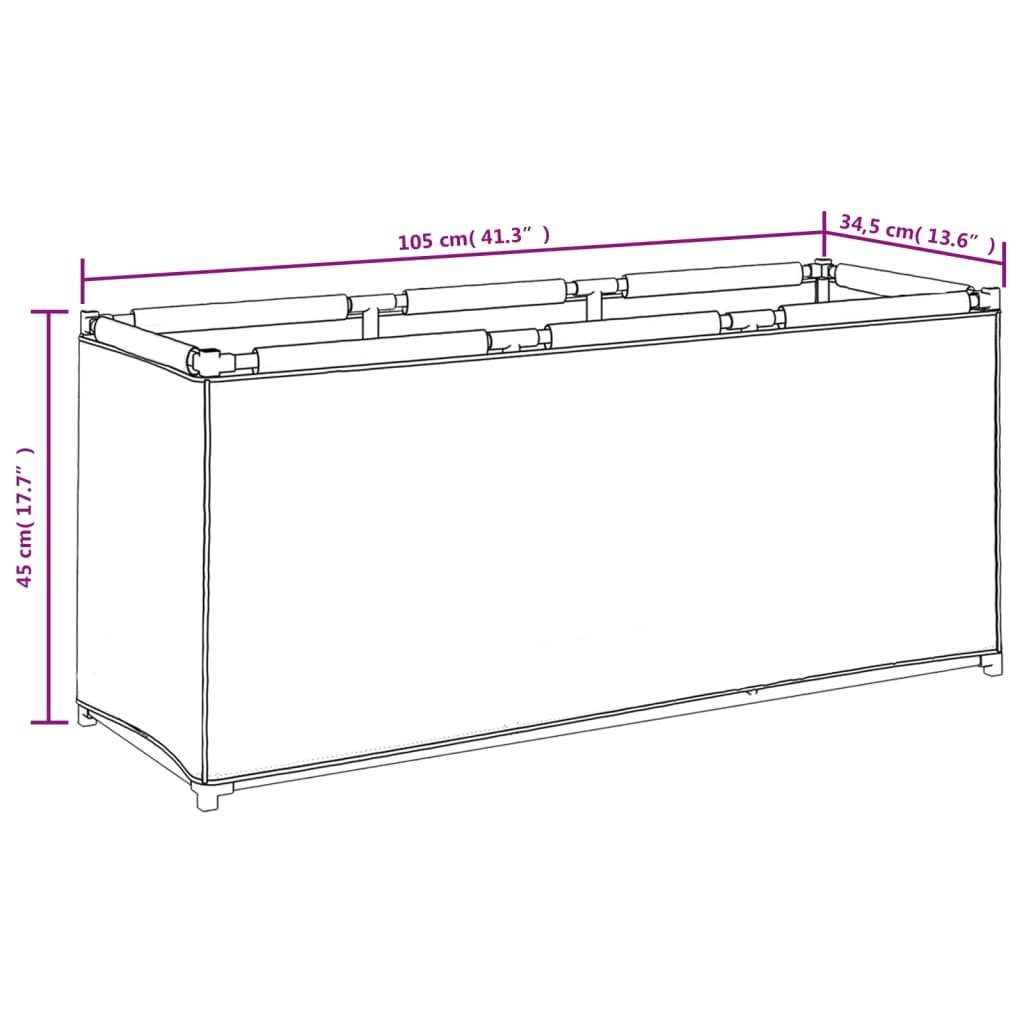 Aufbewahrungsbox Stoff cm 105x34,5x45 Truhe (1 St) Schwarz furnicato