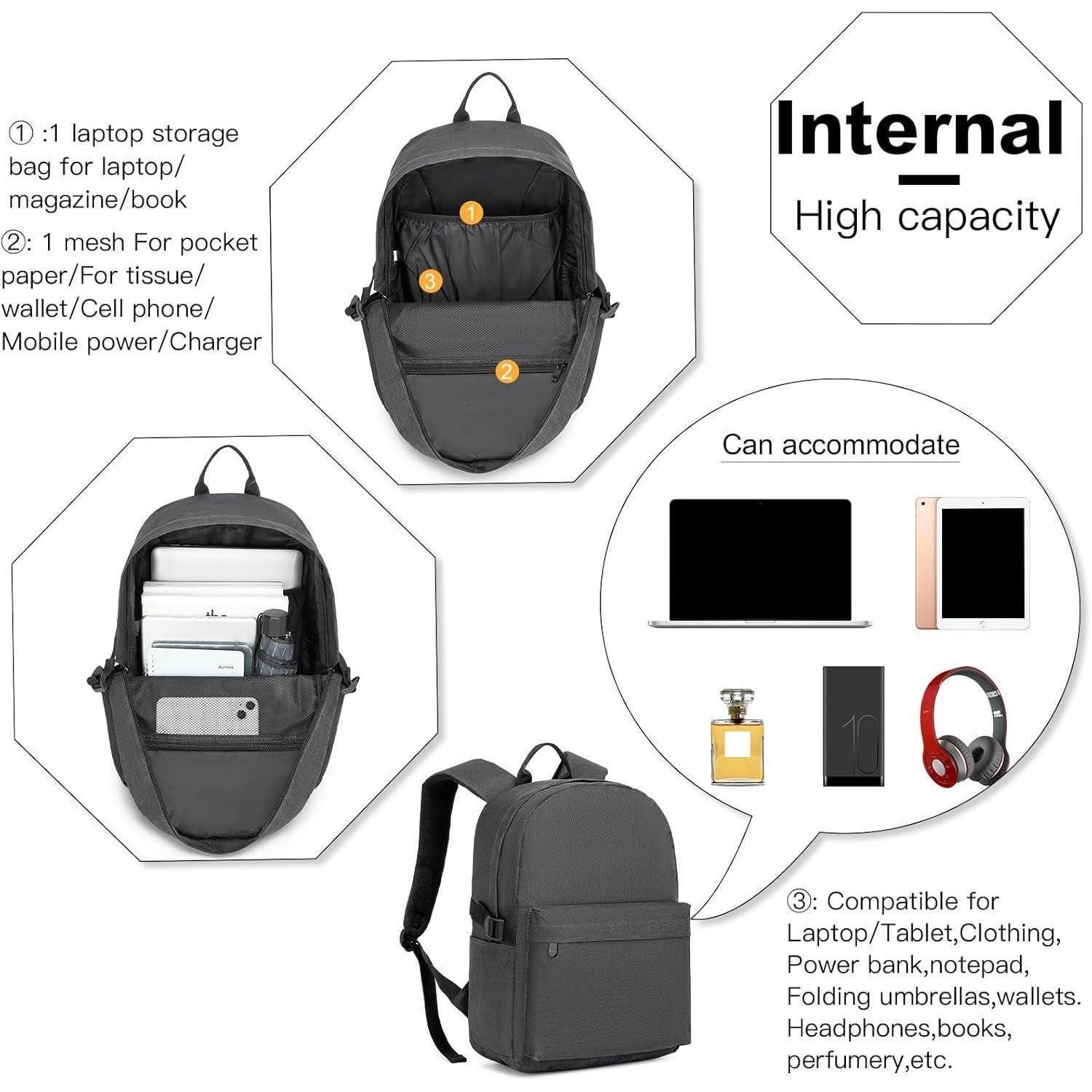 LuxusKollektion Schulrucksack Schulrucksack College wasserabweisend leicht 15,4 Zoll Laptop