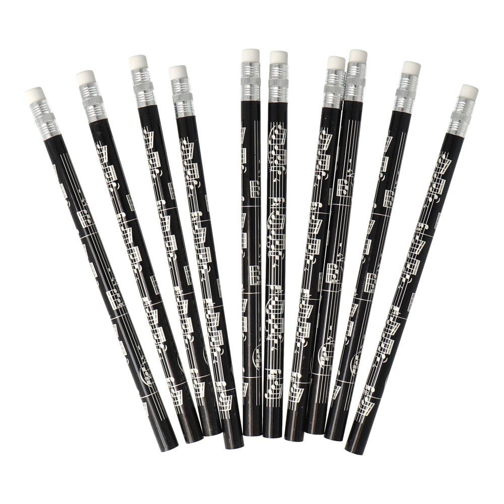 mugesh Bleistift Bleistift Notenzeilen Jumbo (10er-Set) schwarz, für Musiker