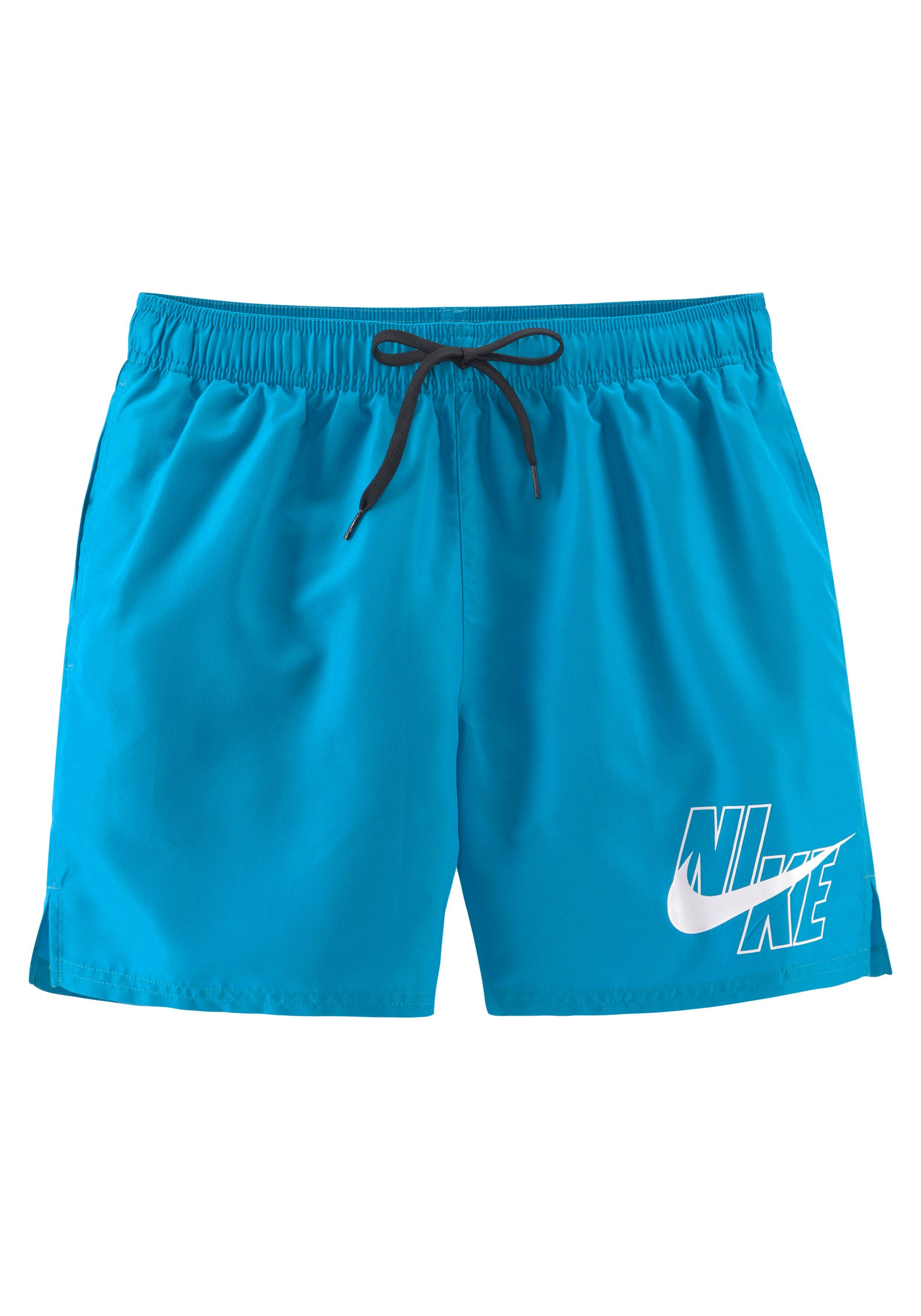 Nike Badeshorts mit Markenlogo am Bein