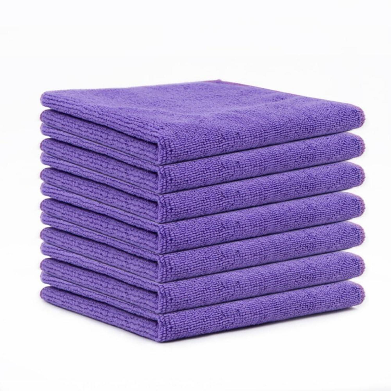LuxusKollektion Mikrofaser Reinigungstücher Lila 10er-Set 25x25cm Mikrofasertuch (Textil, 25x25 cm, 10-tlg)