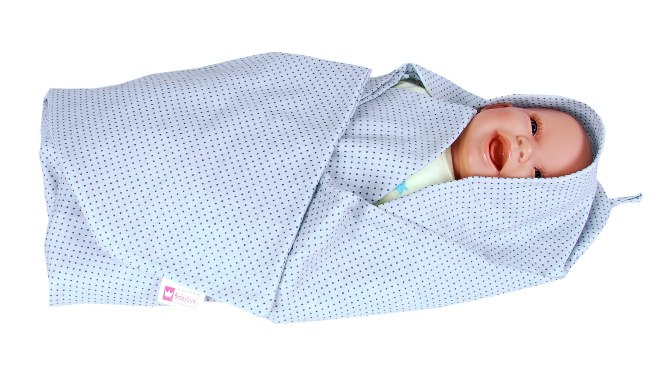 Badetuch BabyLux Badetuch Handtuch Musselin Baby Kind Kaputzenhandtuch 80x80cm
