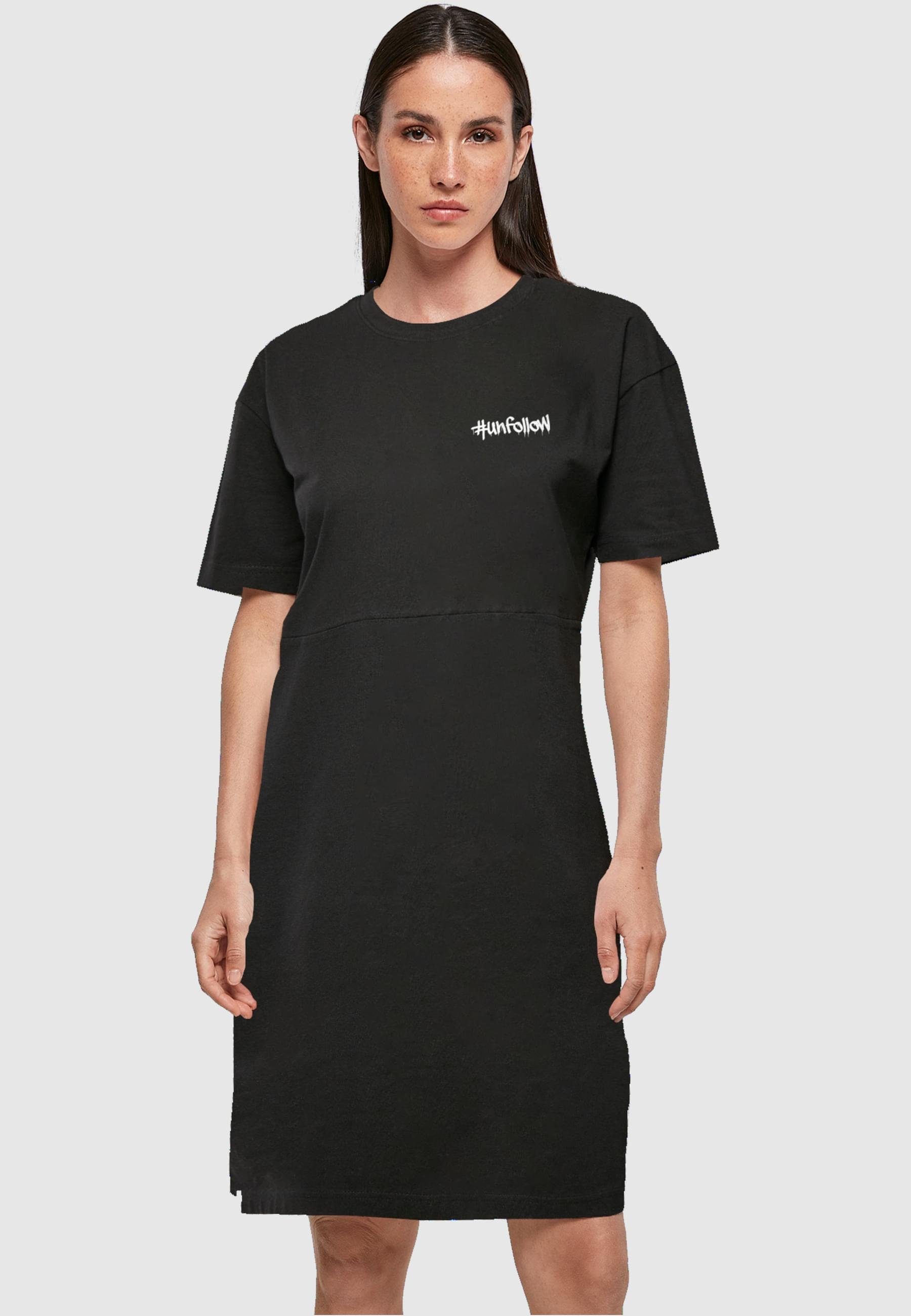Merchcode Stillkleid Organic Damen Dress Tee (1-tlg) Ladies Slit Oversized Unfollow