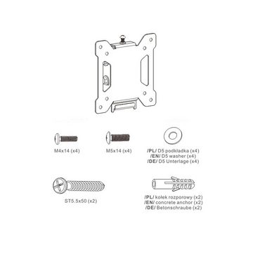 Maclean MC-596 TV-Wandhalterung, (bis 27,00 Zoll, Wandhalterung 13-27" bis 20 kg)