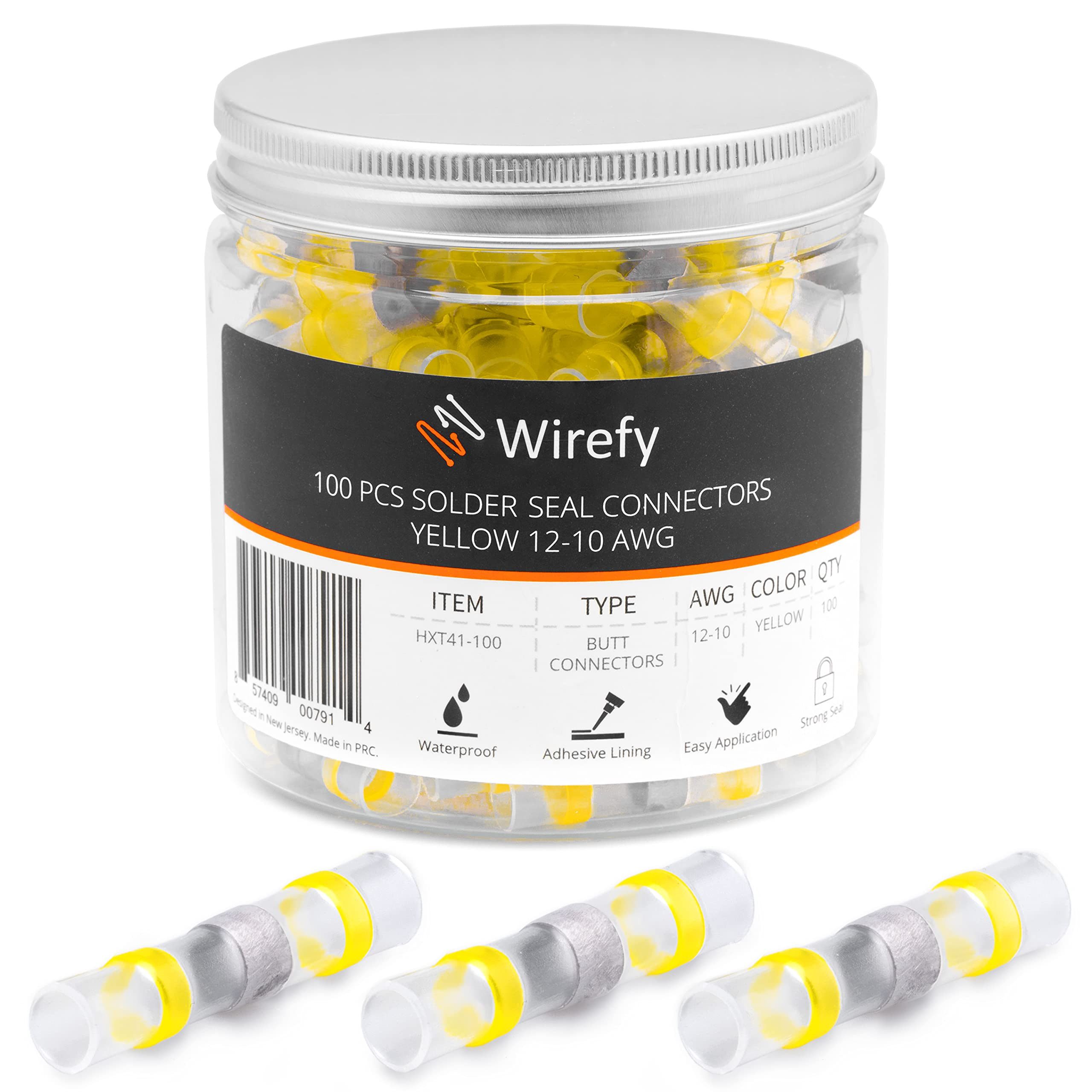 Wirefy Электропроводverbinder-Меню Wirefy Gelbe Lötverbinder mit Schrumpfschlauch im Set - Электропроводverbinder, 1-tlg.