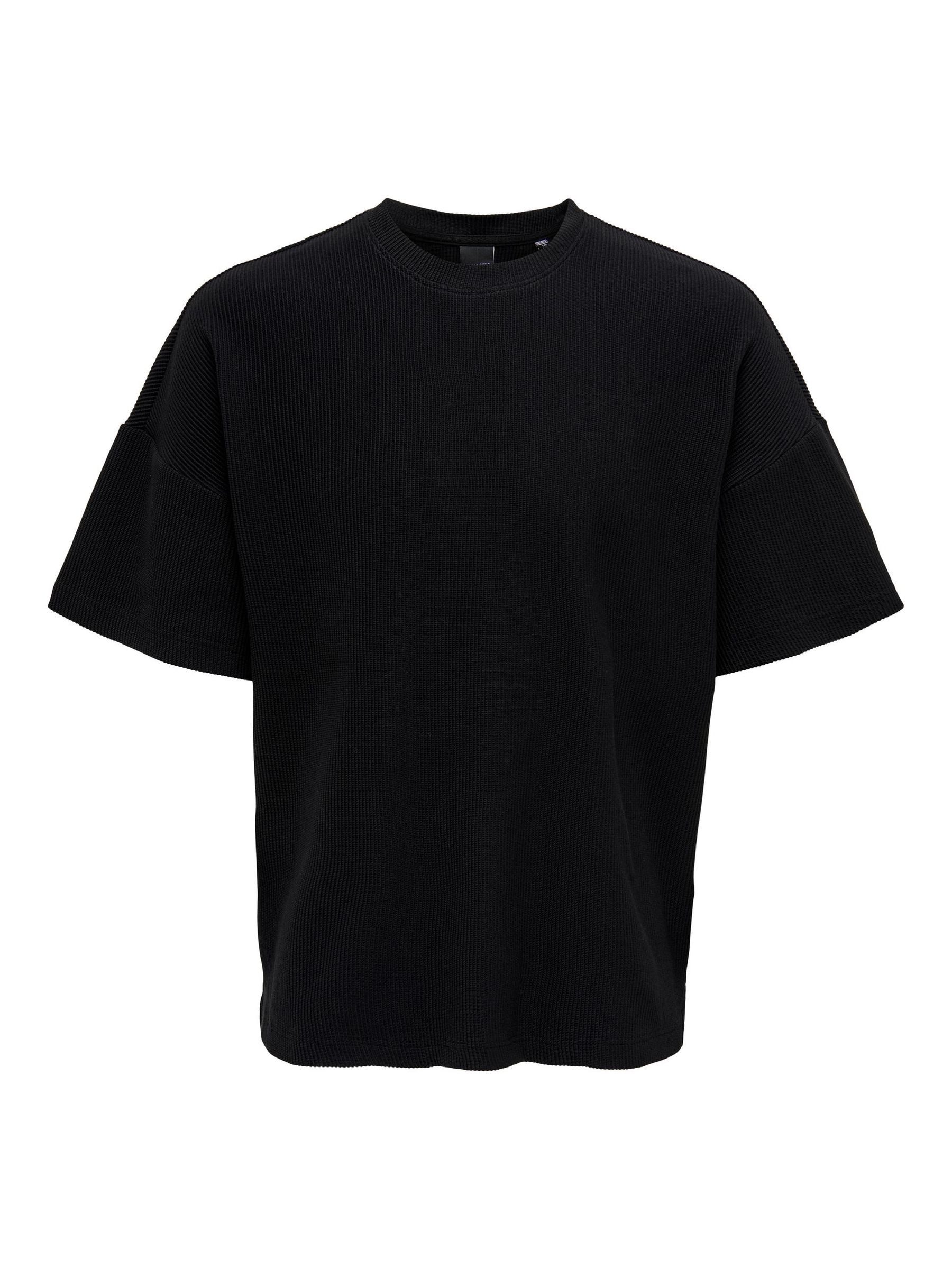 ONLY & SONS T-Shirt Weites Rundhals Kurzarm Basic ONSBERKELEY für Herren ONSBERKELEY RLX SS SWT