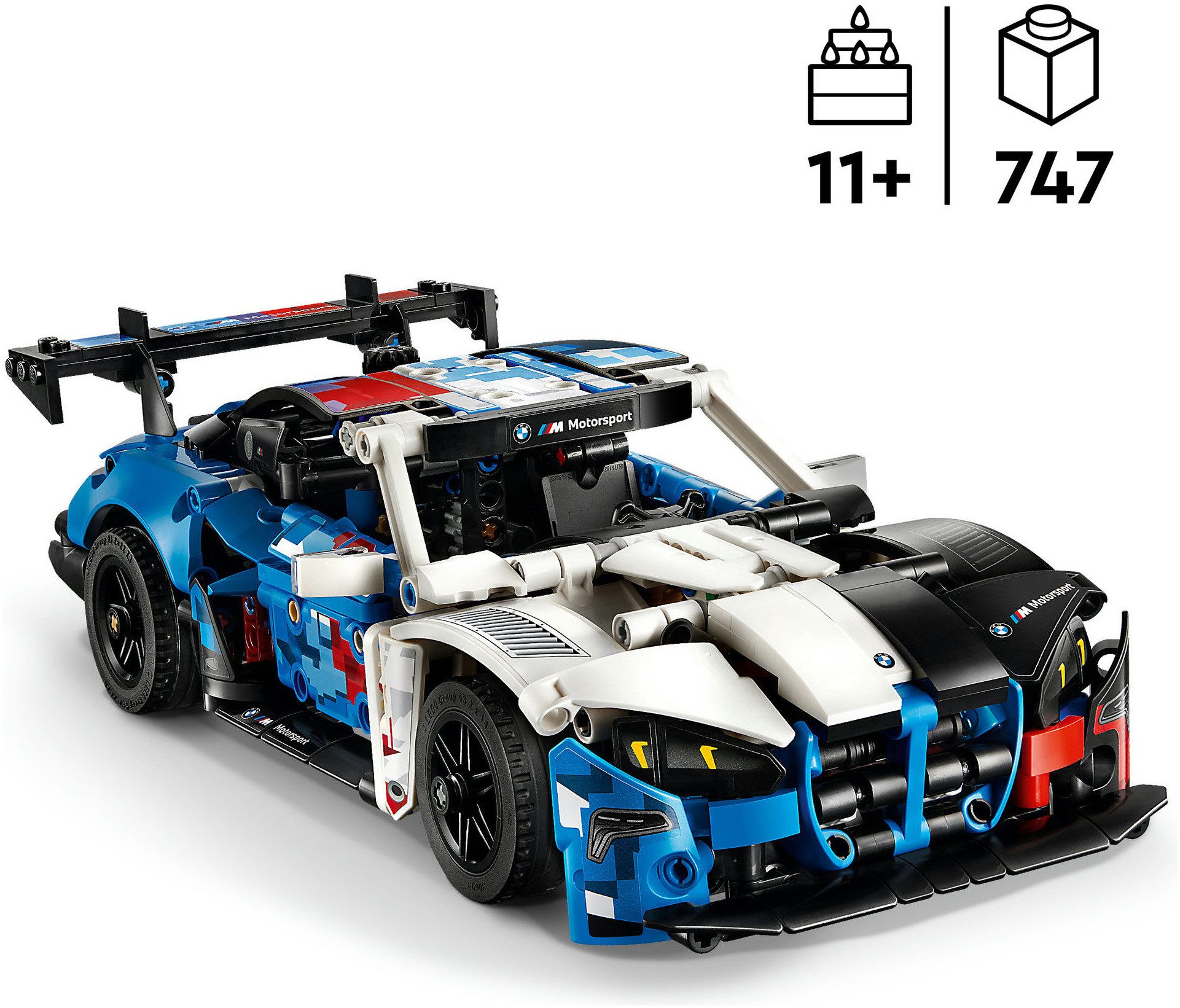 LEGO® BMW M4 GT3 EVO Rennwagen (42226), LEGO Technic Konstruktionsspielsteine, (747 St)