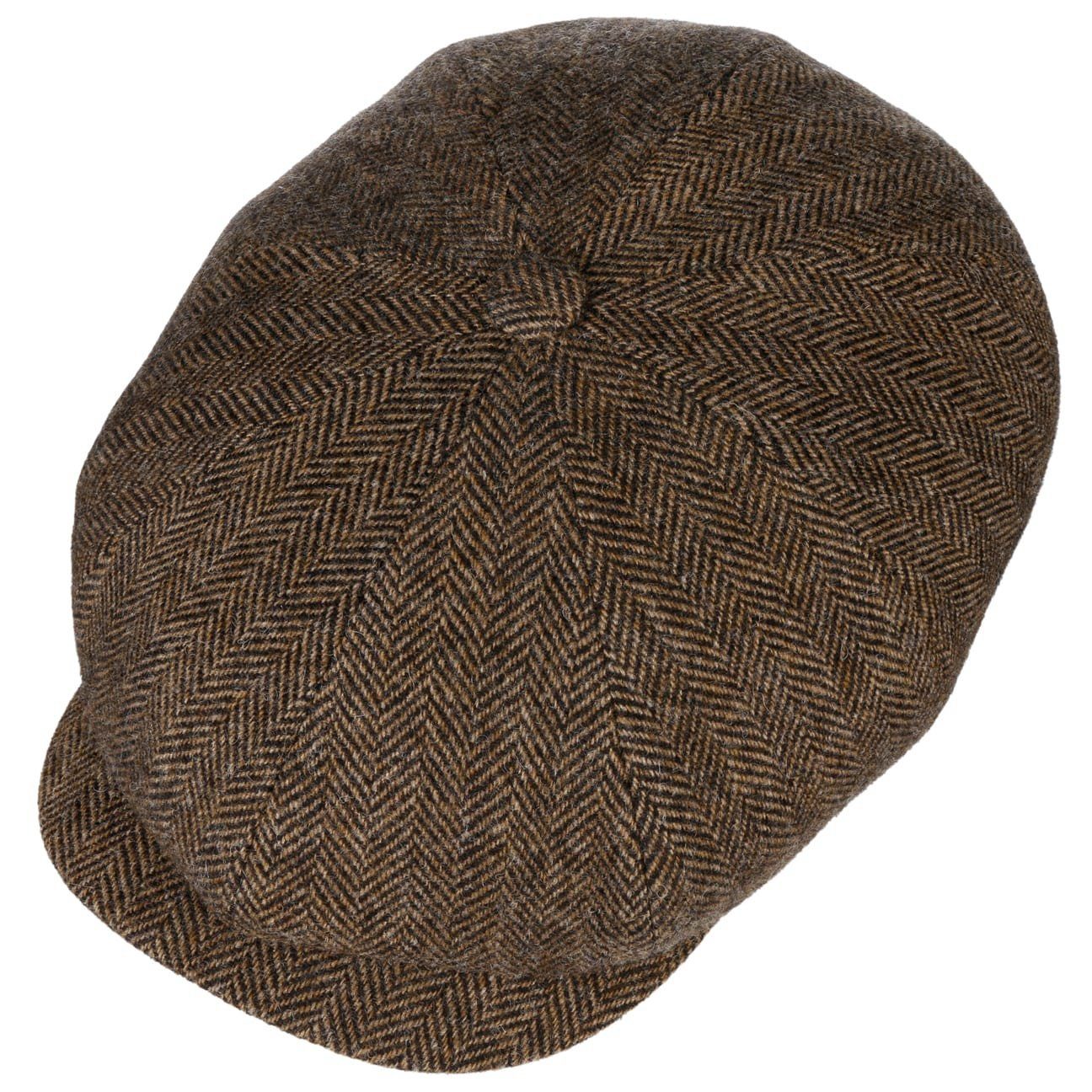 Stetson Flat Cap (1-St) the mit in EU Made Schirm, Schirmmütze braun-schwarz