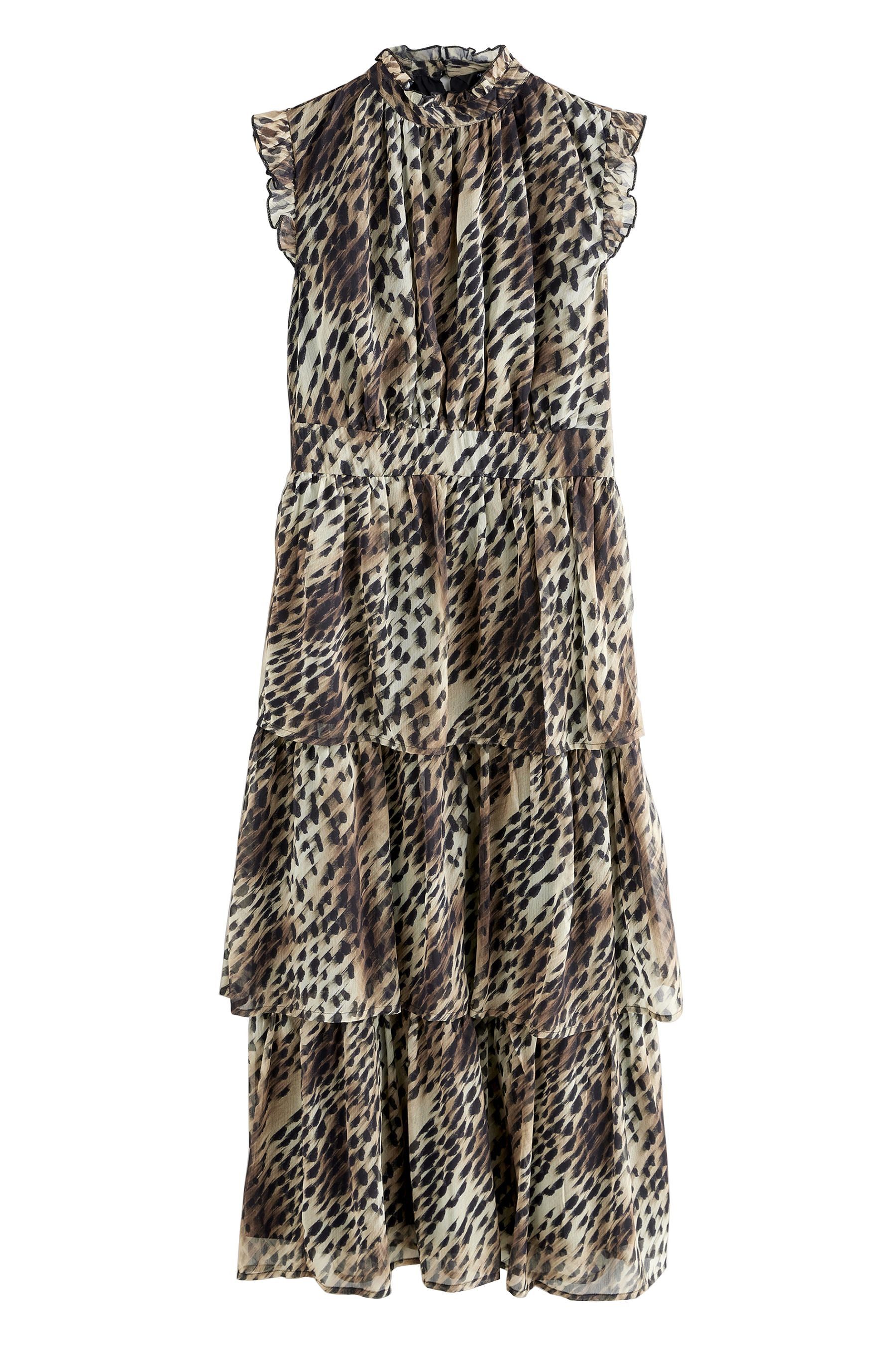 Next Maxikleid Hochgeschlossenes, gestufes Maxikleid mit günstig online kaufen