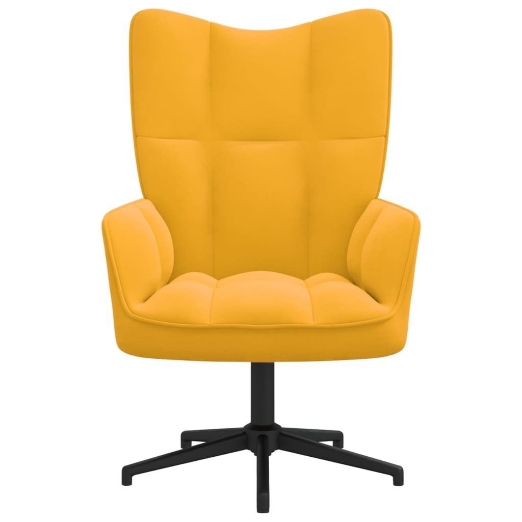 vidaXL Sessel Drehsessel Drehstuhl Relaxsessel Sessel Bürostuhl Senfgelb Samt
